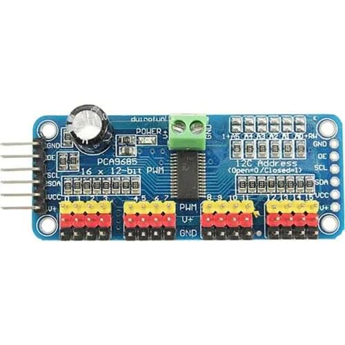 PCA9685 16-Channel 12-bit PWM Servo Motor Driver I2C Module for Arduino