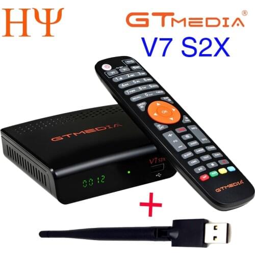 2PCS GTMEDIA V7S V7 S2X Freesat V7S HD USB WIFI DVB-S2 Support powervu youtube Satellite Receiver freesat v7S GTMEDIA
