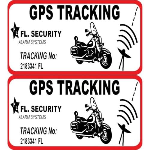 LLY-1160 2X Amusing GPS TRACKING Warning Car Sticker PVC Fashion Auto Bumper Window Decoration Accessories Waterproof Decal