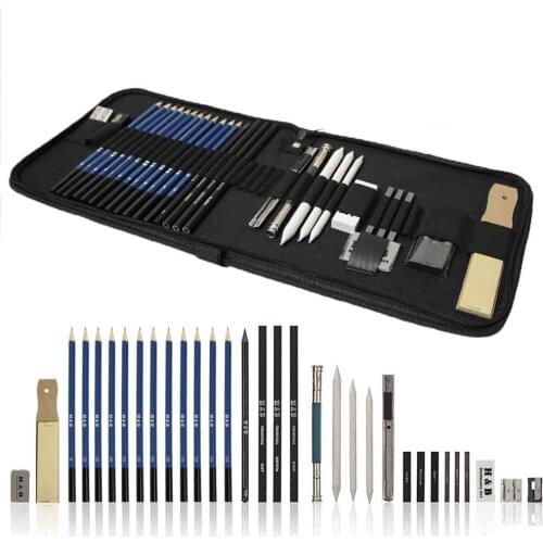 32pcs Sketching Pencils Professional Sketching Drawing Pencils Kit Set Wood Pencil for Art Supplies School Students