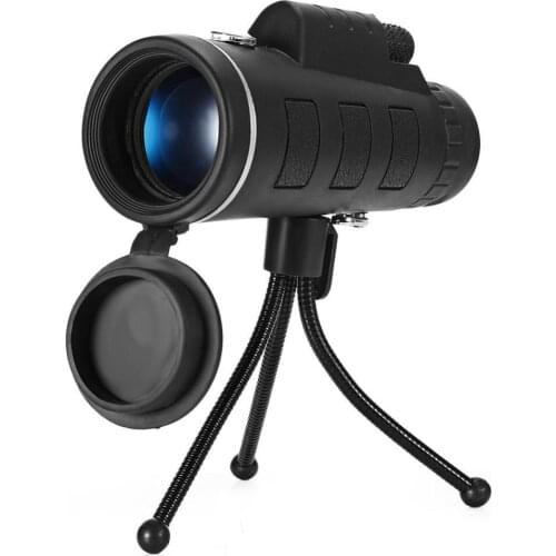40x60 High Power Magnification Monocular Scope Telescope Clip Compass Tripod anti-scratch Telescope for Outdoor Travel Concert