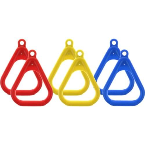 6pcs Gym Playground Heavy-Duty Trapeze Swing Accs Coated Swing Rings Outdoor Swing Play Accessories Set