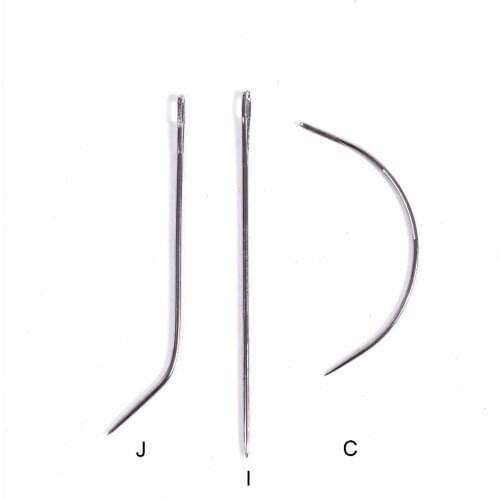6CM 12Pcs C J I Mix TYPE Curved Needles Hair Weaving Thread/Sewing Needles For Hair Extension Tool Ordinary Small Packet