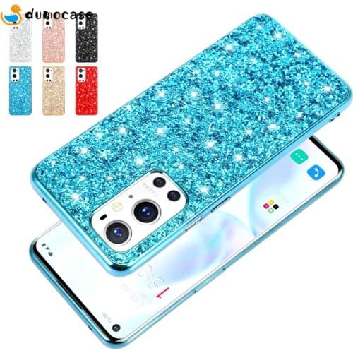 Sequins Glitter Case for Oneplus 9 8 7 7T Pro One Plus Nord N10 N100 6 6T Candy Color Shiny Star Bling Shell Shockproof Cover