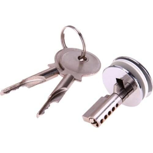 Zinc Alloy Glass Lock Showcase Push Glass Display Cabinet Door Cylinder Locks Sliding Glass Push Door Hardware