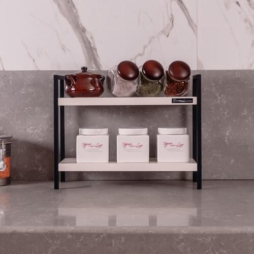 Decorative Wood Desktop Home Kitchen Bathroom Rack Shelf Stylish Quality Household Organizer House Wooden Items Storage Space