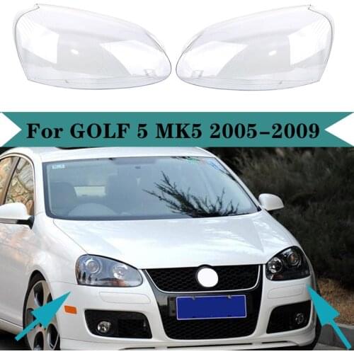 For GOLF 5 MK5 2005-2009 Car Lights Headlight Head Lamp Cover Styling Replacement Glass Headlight Lens