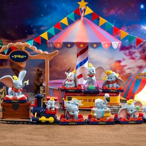 Anime Dumbo Circus Troupe Train Original Blind Box Guess Bag Figurine Action Figure Cartoon Model Toys Doll Desktop Collection