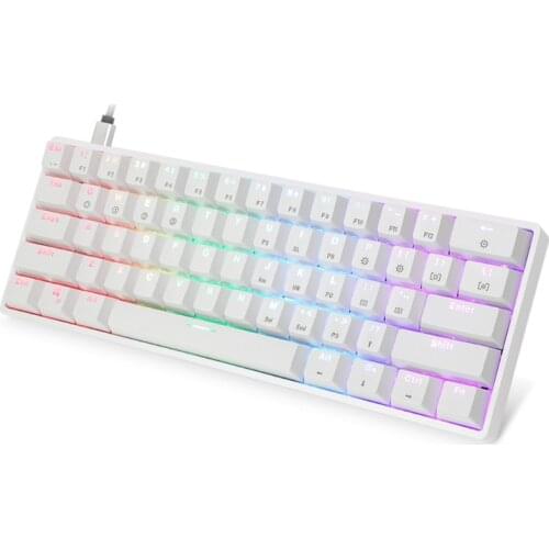 GK61 SK61 61 Key Mechanical Keyboard USB Wired LED Backlit Axis Gaming Mechanical Keyboard Gateron Optical Switches