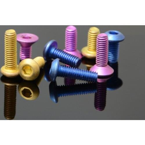 GR2 TA2 Titanium M3 6mm 8mm 10mm Button Head / Countersuck Flat Head Screw Bolts Hex Socket For Model Aircraft Car DIY