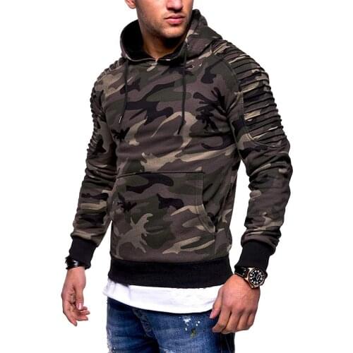 Camouflage Hoodies Men 2018 New Fashion Sweatshirt Male Camo Hoody Hip Hop Autumn Winter Military Hoodie