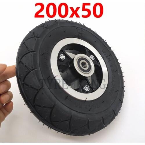 200x50 Electric Scooter Filled tire Wheel 200*50 Solid Tyre with Alloy Hub 8" Trolley Caster