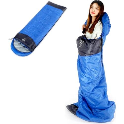 Envelope with hood adult sleeping bag outdoor camping single sleeping bag