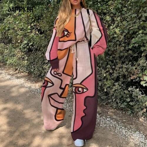 Women Tracksuits Wives 2021 Spring Casual Loose Home Comfort Womens Clothing Sports Sweater Pants Two-Piece Suit Female Clothes