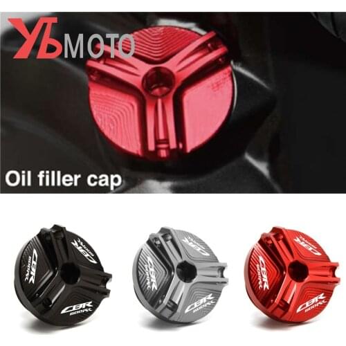 LOGO CBR600RR/CBR1000RR Motorcycle Engine Oil Filter Cup Plug Cover For Honda CBR 600RR 1000RR 2002-2019 2020