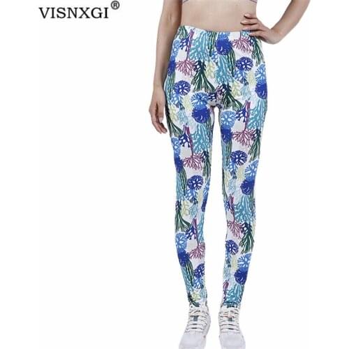 VISNXGI Spandex Leggings Women Fitness Hollow Floral Pattern Sportswear Femme High Waist Exercise Spring Summer Autumn Bottom