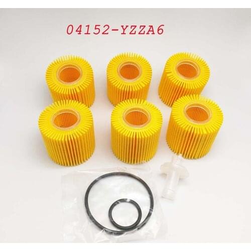 Yubao 6Pcs New Oil Filter + gasket Kit 04152-YZZA6 For Toyota Prius Corolla Matrix Lexus CT200H Scion IM XD