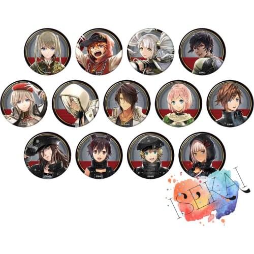 50mm GOD EATER RESONANT OPS Anime Badge Romeo Cagetsu Nana Canon Soma Schicksal Kouta Amemiya Rindo Metal Badge Brooch Pins