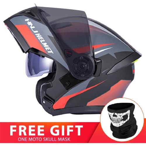 Motorcycle Helmet Moto Modular Flip Up Dual Lens Helmet Motorbike Motocross Racing Helmet Moto Casque Capacete For Men Women