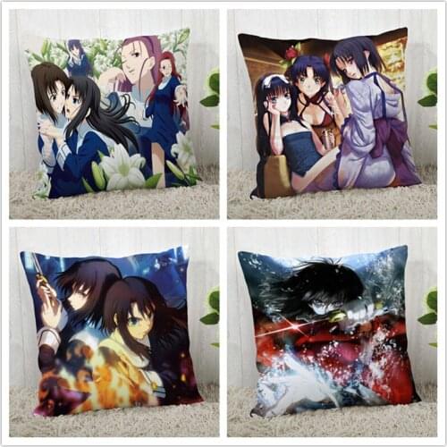 Custom The Garden of Sinners Pillow Case Polyester Decorative Pillowcases zipper Pillow Case Pillowcase Cover Square