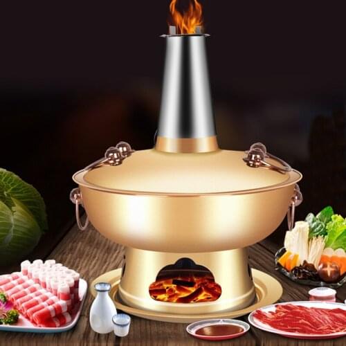 Stainless Steel Copper Hot Pot Chimney Fire Cap Charcoal HotPot Chimney Fire Control Cap Chinese Traditional Beijing Cookware