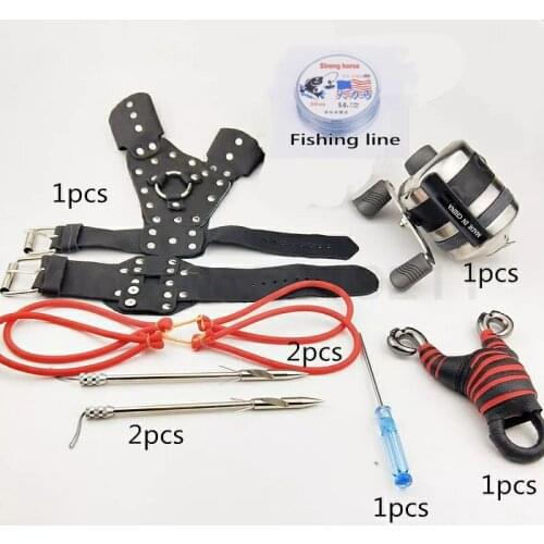 New High Speed Fishing And Hunting Slingshot Shooting Catapult + Fishing Fish Darts Bolts Archery Shooting Fish Outdoor Tools