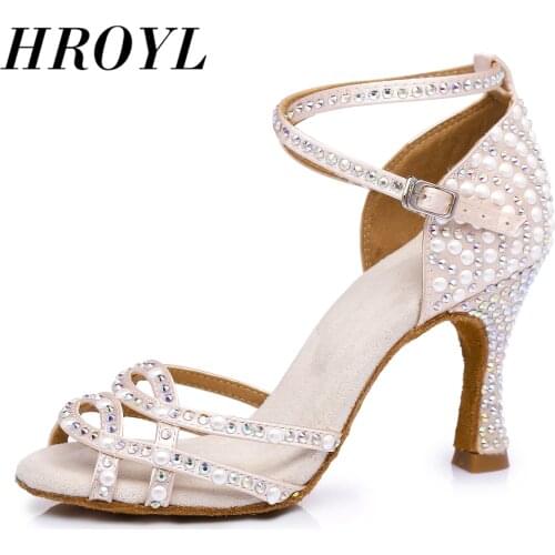 New womens girls ladys Latin Dance Shoes Ballroom indoor tango salsa Rhinestone Dancing Shoes high heel wholesale Hot sale