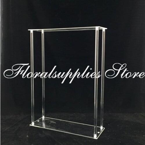 Wholesale 2020 New Style Clear Acrylic Flower Stand Wedding Centerpiece Table Decoration Geometric Column Floor Pillar Props