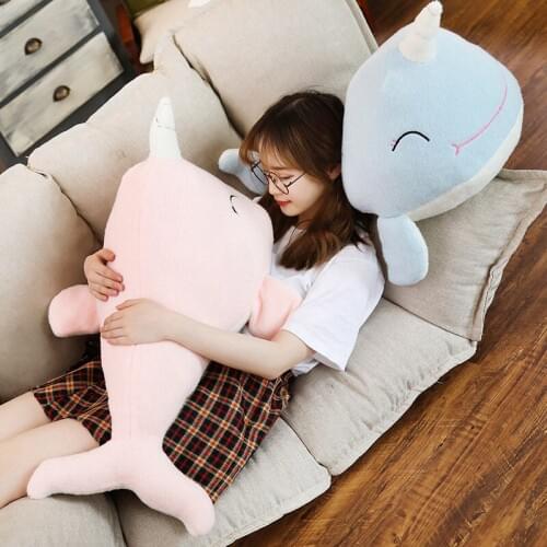 Plush Narwhal Toys Cute Ocean Animal Stuffed Fish Doll Whale Plush Pillow Kids Toys Christmas Birthday Gift For Children Girl