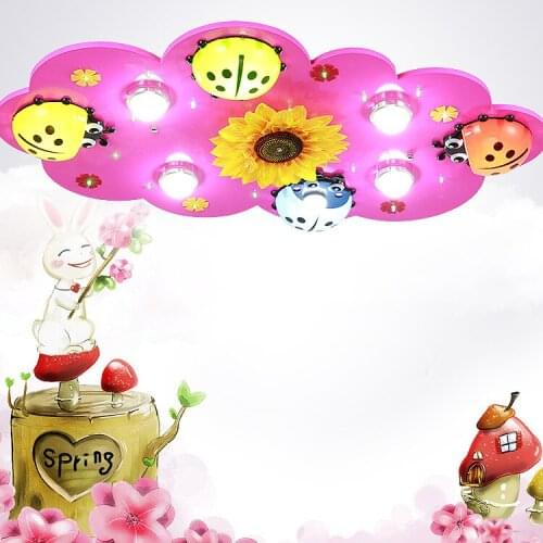 Childrens room lights boys and girls LED ceiling light creative cartoon beetle bedroom lamp kids room lighting