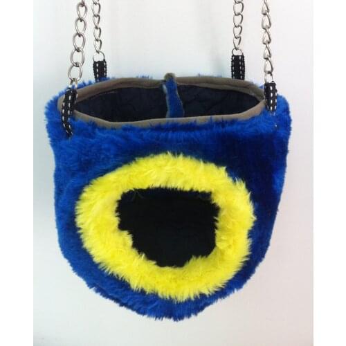 Foldable Winter Warm Suede Cat Bed Thicken Cotton Cat Hammock Can Be Hung Chain Rocker Cat Cage Cat Hammock Random Colour