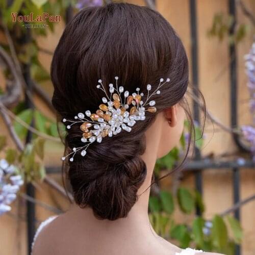 TOPQUEEN HP177 Wedding Hair Clip Comb Set Bridal Hair Comb for Girls Bridal Hair Accessories Hair Pieces Bridal Hairpins