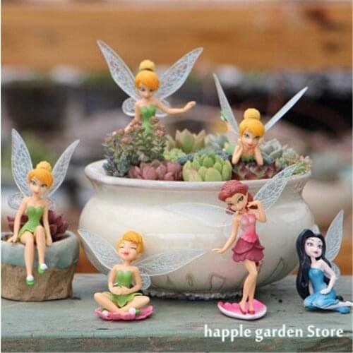 1PC Flower Pixie Fairy Garden Miniatures DIY Ornament Decoration Crafts Figurines Micro landscape Dropshipping
