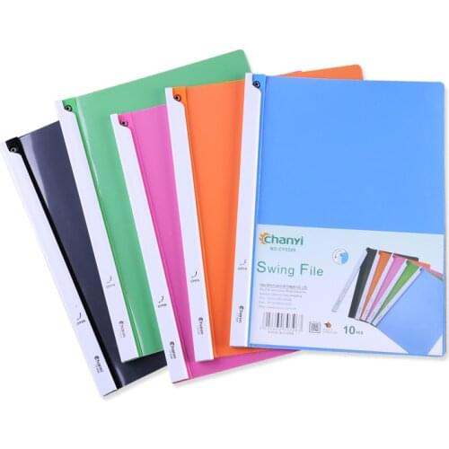 1 Pc Creative Office File Cover A4 Paper File Organizer Report Cover Rotation Slide Grip Clip File Folder