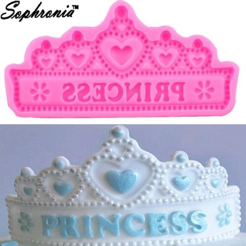 10PCS/SET DIY Princess Crown Silicone Cake Mold for Chocolate Jelly Baking Mould Sugar Craft Tool Fondant Cake Decorating Tools