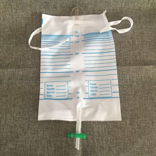 10PCS thickening External urine collecting bag 2000ml Liquid storage bag Urine collector drainage bag Urine receiving articles