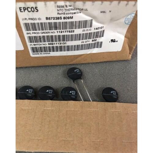 100% orginal and new B57238S809M EPCOS S238/8/M NTC 8.0 NTC8.0 NTC8,0 NTC 8,0 ICL 8 OHM 20% 16MM best qualtiy