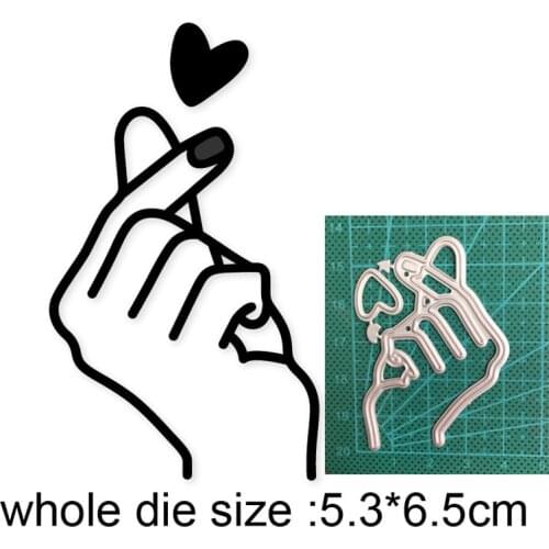 2021 new metal dies Hand Heart cutting dies for DIY Scrapbooking die cut mold paper craft knife mould blade punch stencils dies