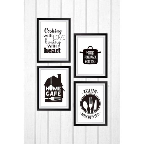 4 piece Frame Looking Mdf Table Decorative Wall Decoration Solid Gift Photo Printed Table Quality Printing Wall Decoration