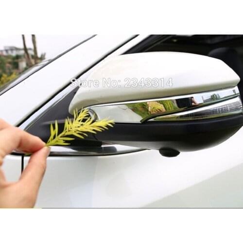 ABS Chrome For Toyota Harrier XU60 2014 2015 2016 2017 2018 Accessories Car Rearview Mirror Decoration Strip Cover Trim 2pcs