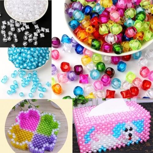 100pcs/bag 10mm Acrylic Beads Plastic Spacer Loose Square Beads in bead DIY Jewelry Bracelet Pendant Craft Making