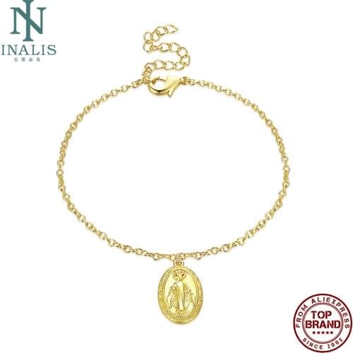 INALIS Gold Color Women Bracelet Oval Shape Digital Mysterious Pattern Fashion Design Bracelets Party Jewelry Gift New Arrival
