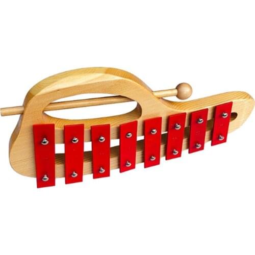 Wooden Hand Knock Xylophone Glockenspiel With Mallets 8 Tones Aluminum Sheet Musical Instrument Educational Toy