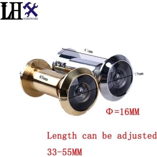 Good Quality 100% Copper Material 220 Degree Brass Wide Angle Peephole Door Viewer Door Spyphole Viewer