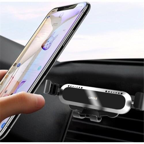 Gravity Cell Phone Holder for Car Mount Air Vent Clip GPS Holder Stand Bracket Car Phone Holder for 4-6.8inches Mobile Phone