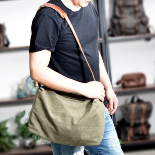 Canvas Shoulder Bag Casual Art Retro One-shoulder Diagonal Bag Simple Messenger Bag