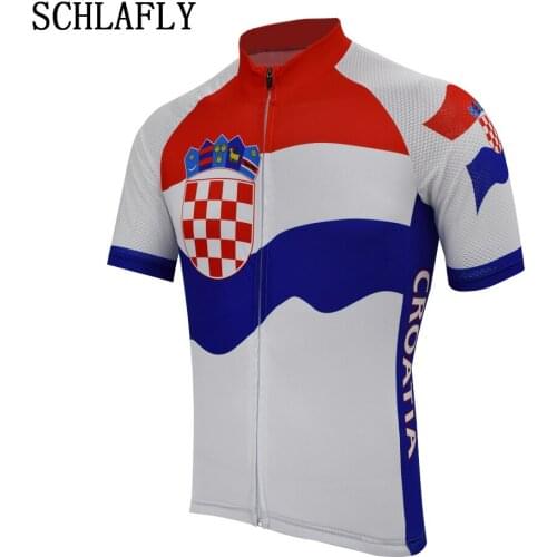 Croatia 2019 cycling jerseys red white blue summer short sleeve bike wear jersey road jersey cycling clothing schlafly