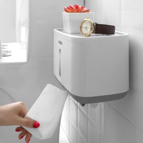 Toilet Tissue Box Toilet Paper Rack Creative Pumping Paper Box Toilet Paper Box Free Perforation Waterproof Roll Paper Tube