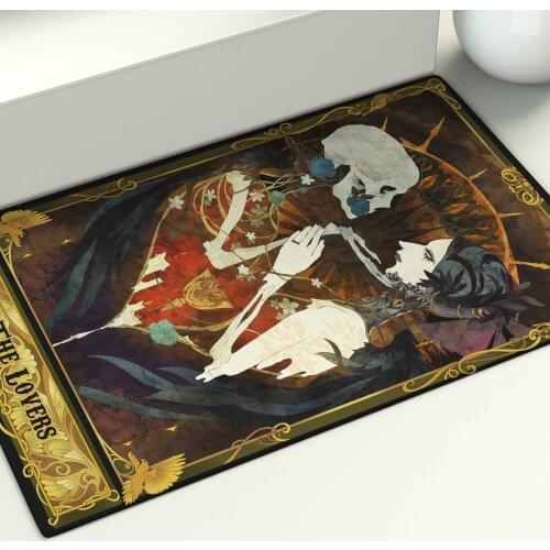 Western Witch Tarot Card Floor Mat Witchcraft Area Rugs Large Home Living Bath Room Decor Moon Sun Flower Divination Carpet