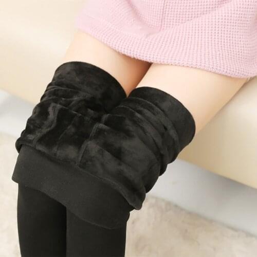 Popular Foot Warm Leggings In Autumn And Winter Legging With Plush And Thickened Slim Pearl Velvet pants For Women